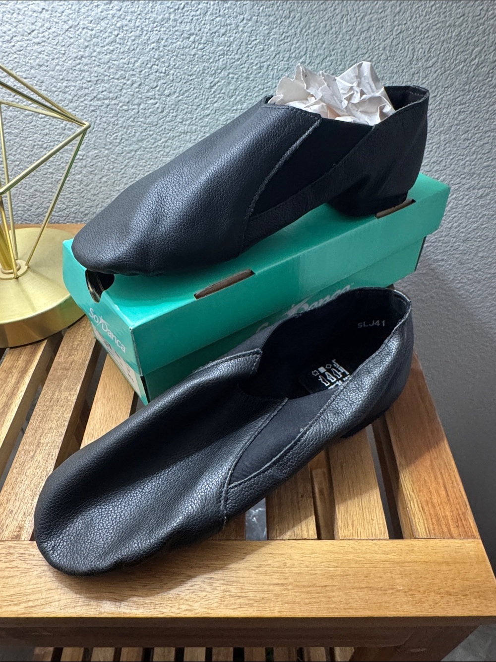Sodanca adult  Black Leather Slip-On Jazz shoe. - NEW multiple sizes available
